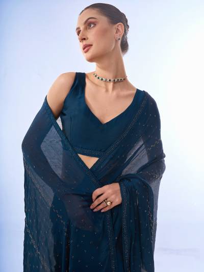 LAXMINAM OP-501 DESIGNER SATIN CHIFFON SAREE WHOLESALER IN INDIA